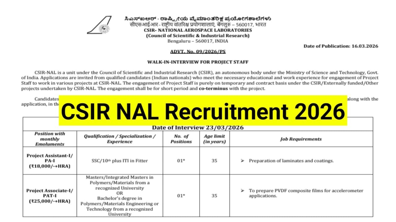 CSIR-NAL-Recruitment-2026