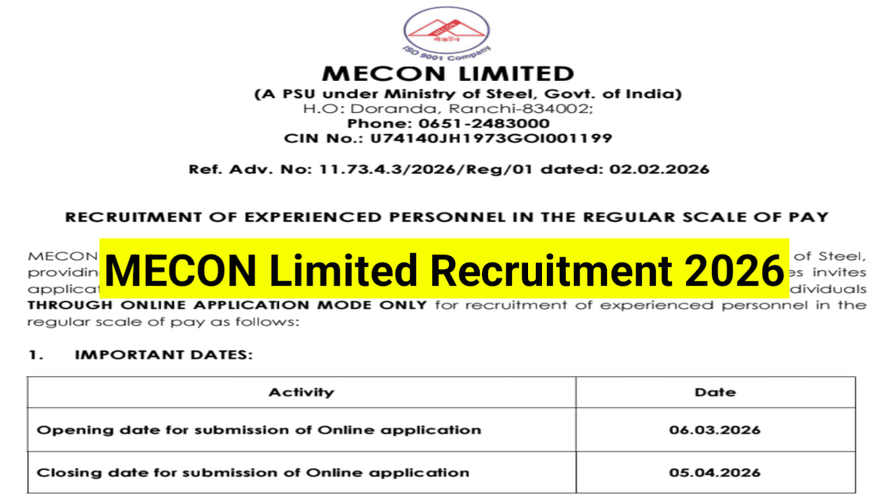 MECON-Limited-Recruitment-2026