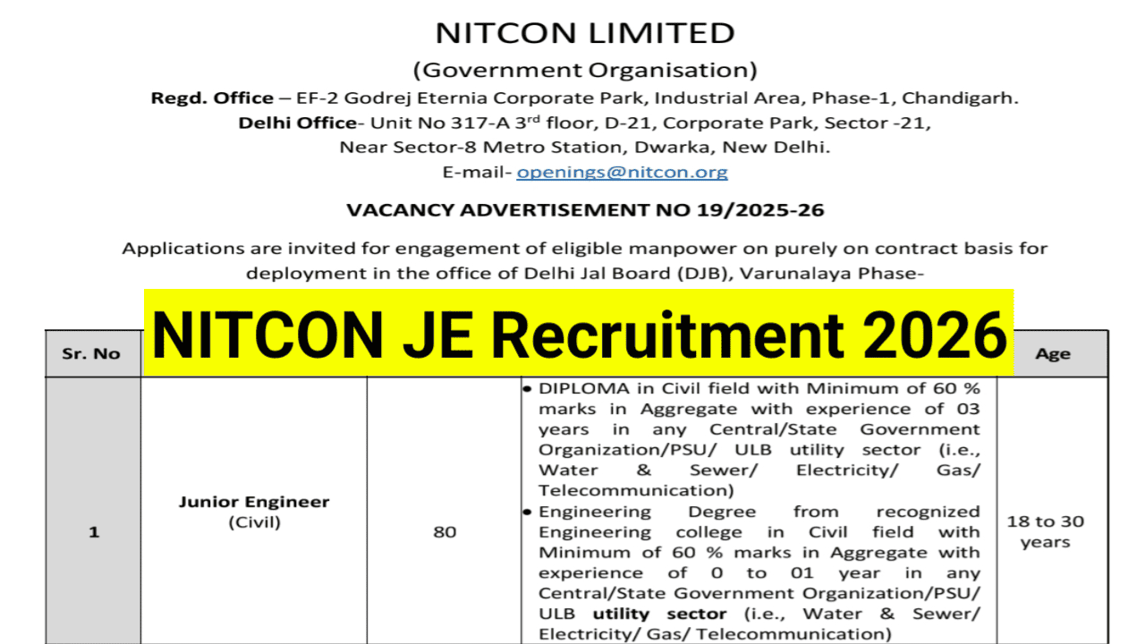 NITCON-JE-Recruitment-2026